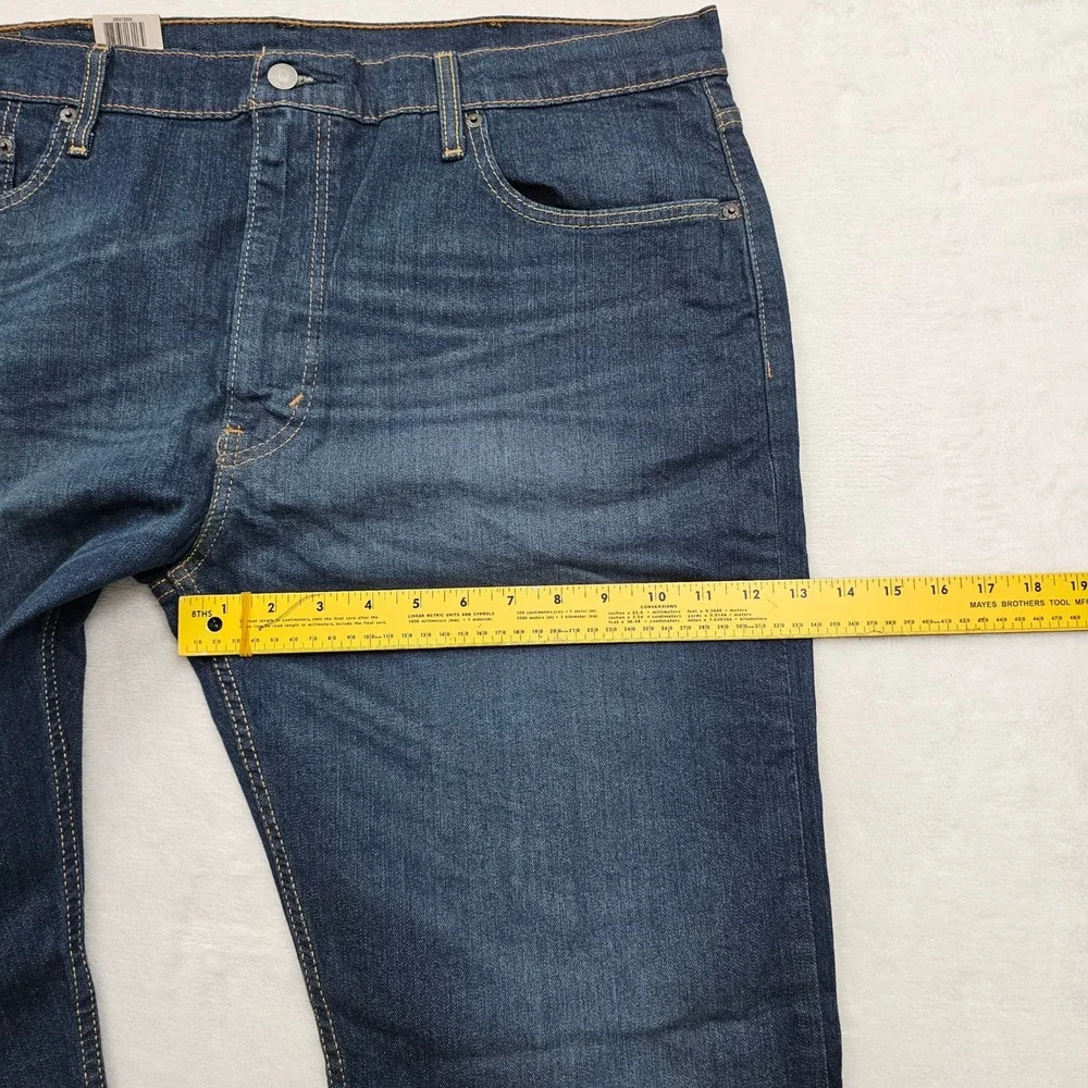 NEW Levi's 502 Taper Jeans Mens 40x29 Dark Blue Stretch Regular Fit Denim Casual